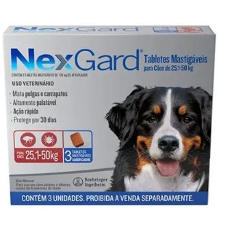 NEXGARD GIGANTE 25,1-50KG 6,0GR CADA COMPRIMIDO