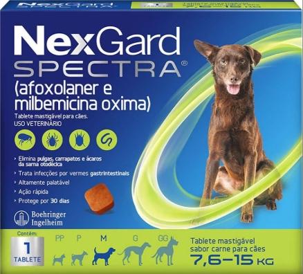 NEXGARD SPECTRA MEDIO 7.6-15 KG CADA COMPRIMIDO