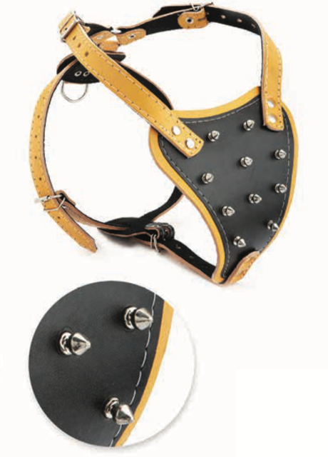 PEITORAL COURO BUFALO COM CRAVO