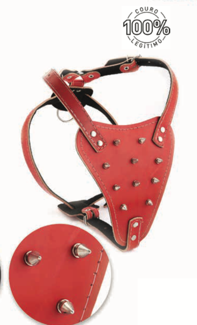 PEITORAL COURO COM PINO