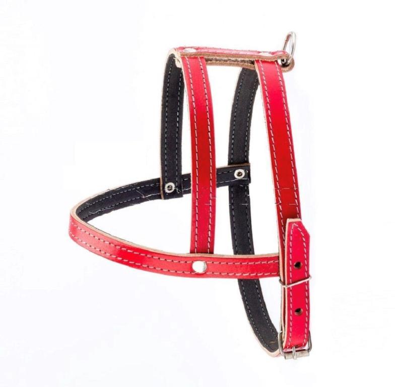 PEITORAL COURO EMBORRACHADO N 1 VERMELHA