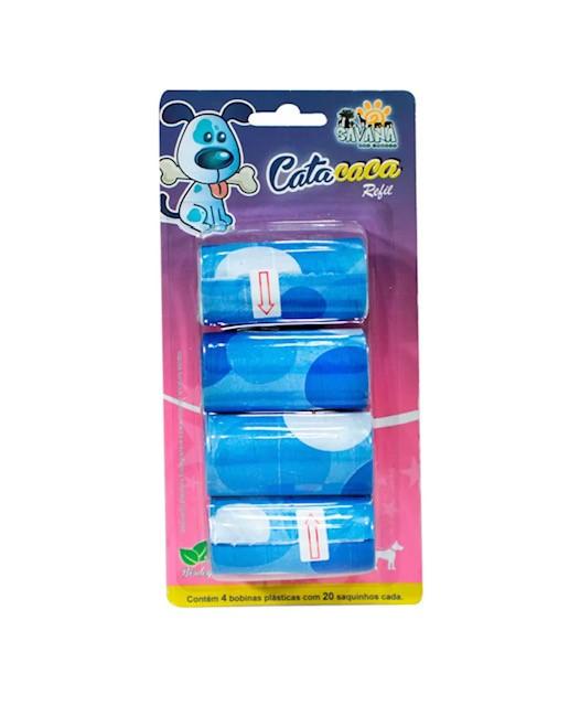 REFIL CATA CACA AZUL 4 BOBINA 1UND