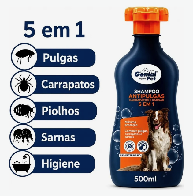 SHAMPOO GENIAL ANT PULG CARRAP SARNA 500 ML
