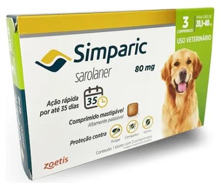 SIMPARIC VERDE 20,1-40KG 80MG 1COMPRIMIDO