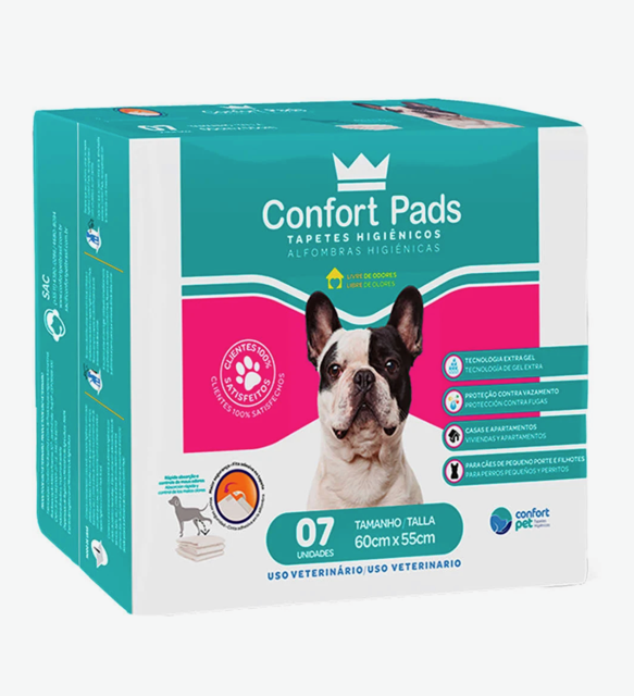 TAPETE HIGIENICO CONFORT PADS 55X60CM 7UND