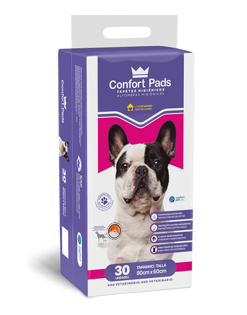 TAPETE HIGIENICO CONFORT PADS 80X60CM 30UND