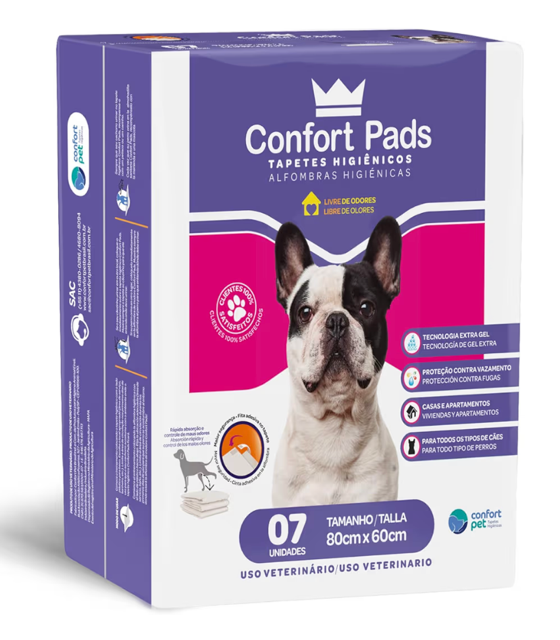 TAPETE HIGIENICO CONFORT PADS 80X60CM 7UND