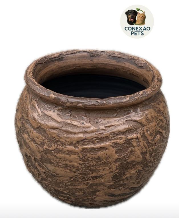 VASO BARRO BAU N 3 RUSTICO ENVERNIZADO
