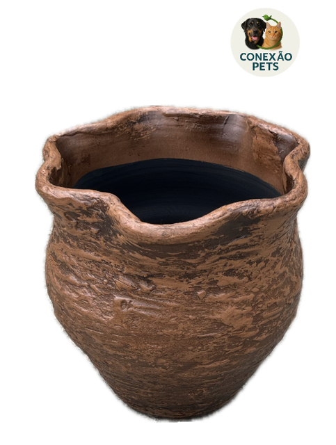 VASO BARRO DAMASCO N1 RUSTICO ENVERNIZADO