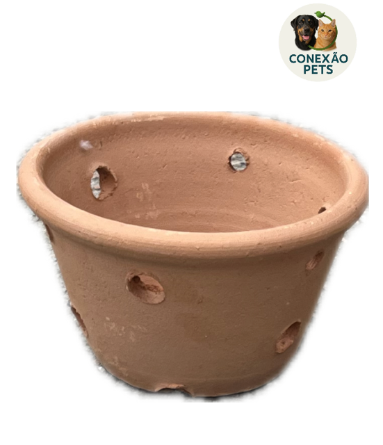 VASO BARRO ORQUIDEA N 2 ALTO 7 FUROS