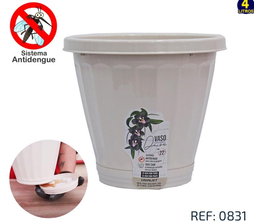 VASO REDONDO FUNCIONAL PALHA 4LTS 18.5X22CM N 22