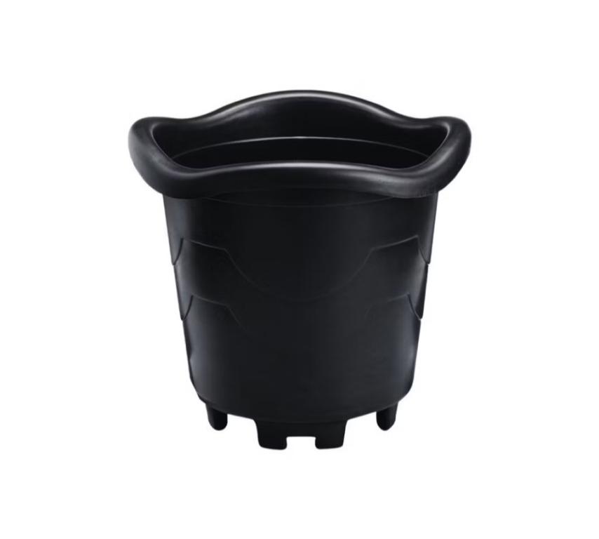 VASO REDONDO PRETO MEDIO 4.7LT 22.5X25CM