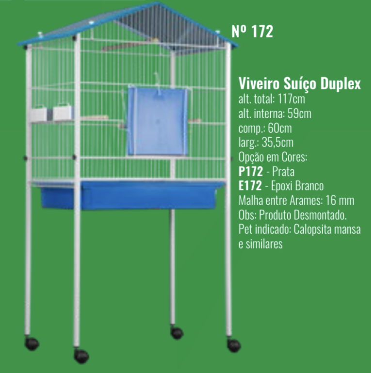 VIVEIRO SUICO DUPLEX EPOX E172