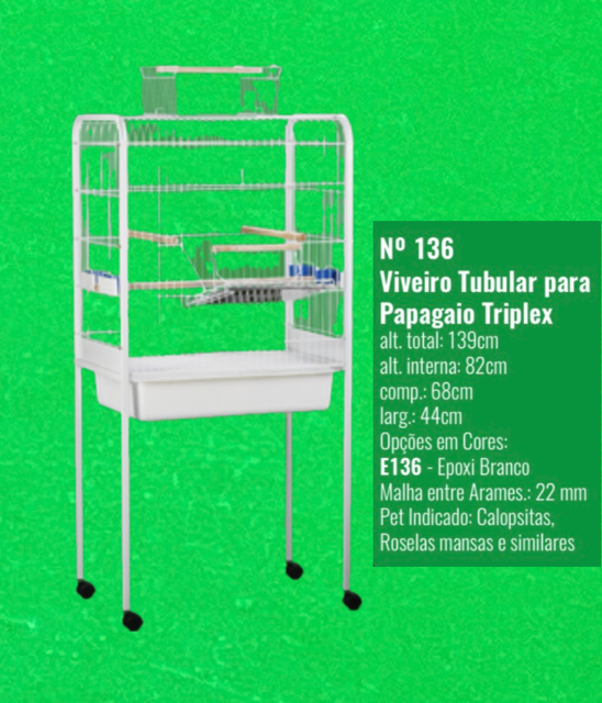 VIVEIRO TUB PAPAG 136 TRIPLEX