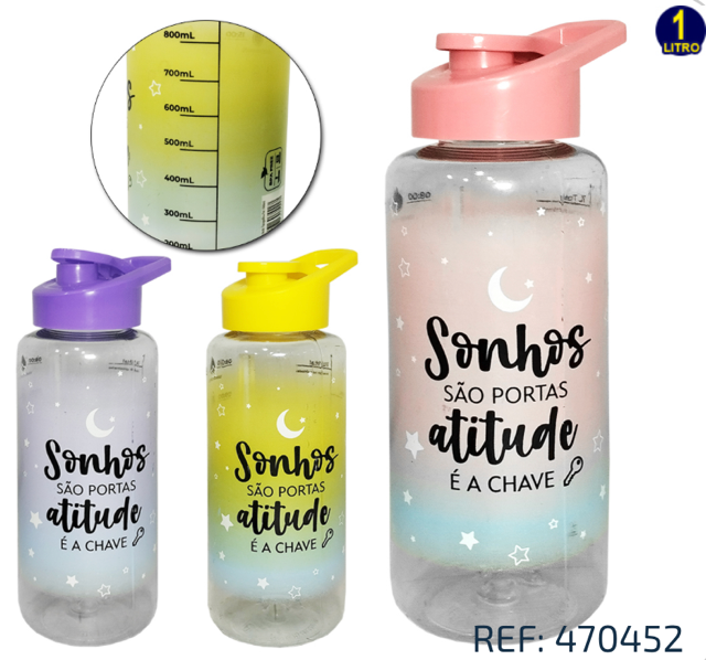 GARRAFA PLAST BODY TIPOGRA 1LT