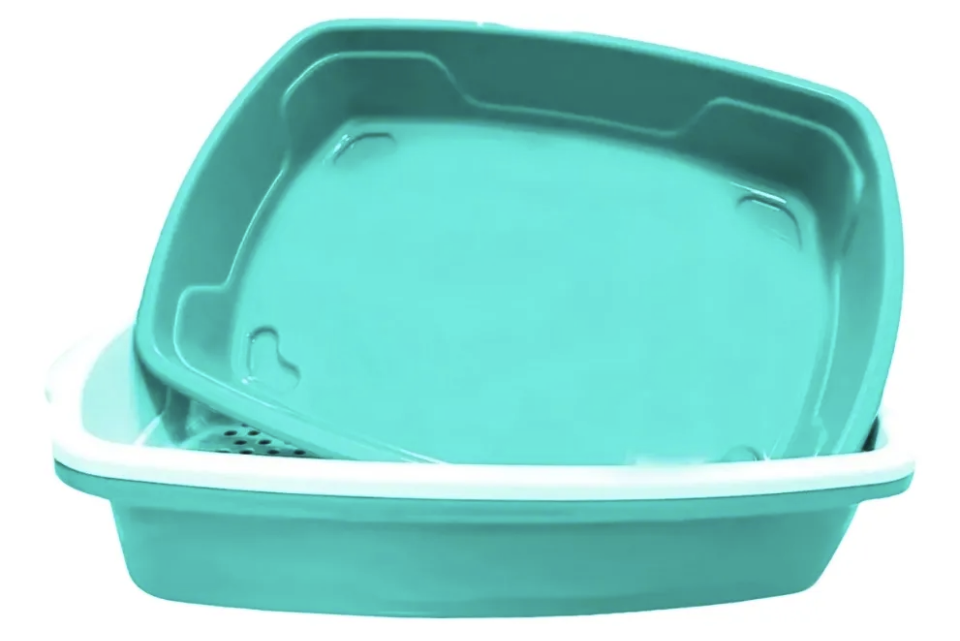 BANDEJA FURBA P/GRANU VERDE TIFANY 3PC 48X33X9CM