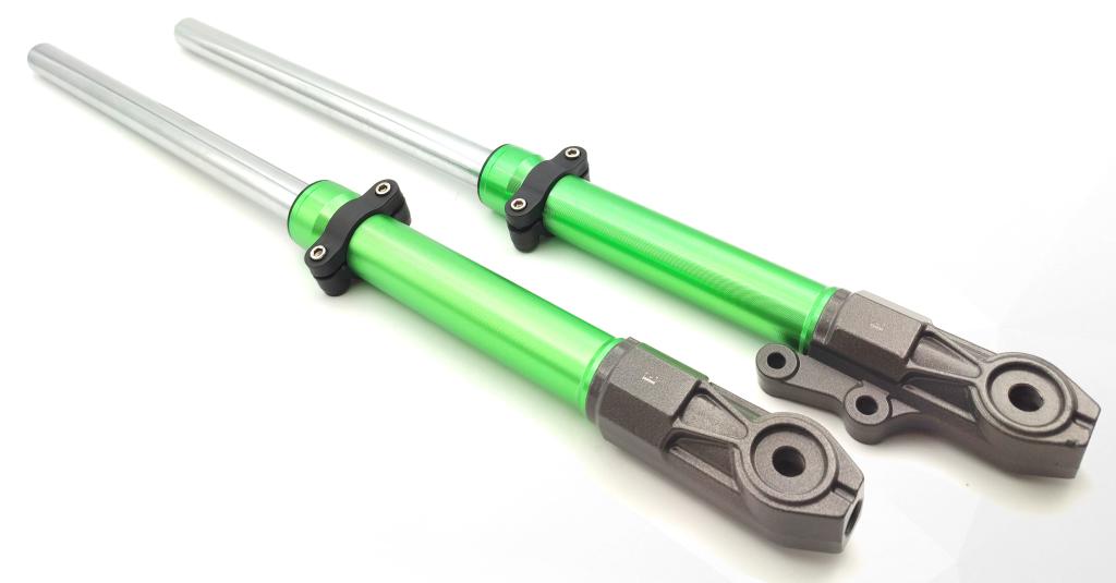 BENGALA. COMPLETA ES/FAN 125 DISCO 00-08 ANODIZADO VERDE (PAR) EMBUS