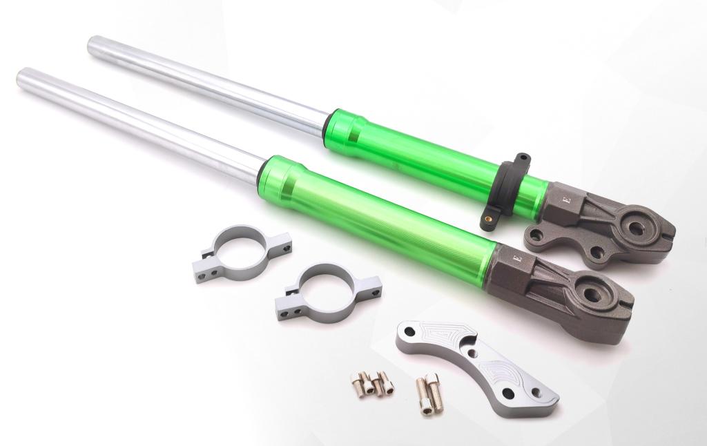BENGALA. COMPLETA TITAN 160 2016-2018ESD ANODIZADO VERDE (PAR) EMBUS