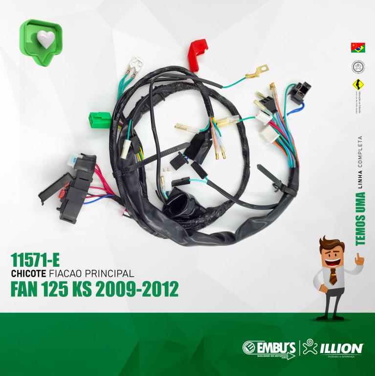 CHICOTE FIACAO PRINCIPAL FAN 125KS 2009-2012 EMBUS