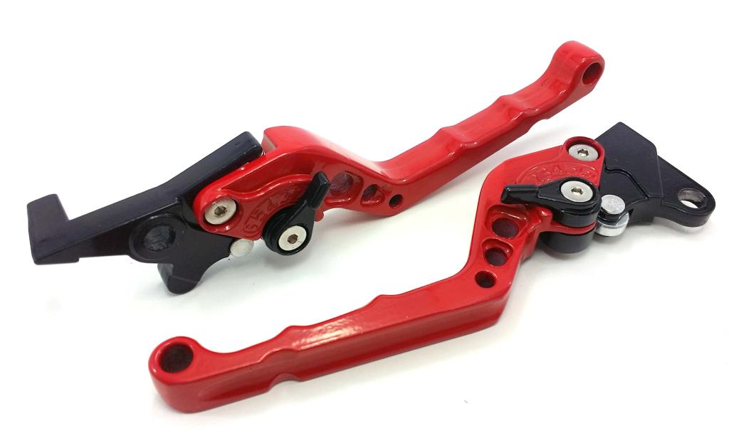 MANETE ALUMINIO C/REG CB-300R/TWISTER/CBX-200 VERMELHO EMBUS