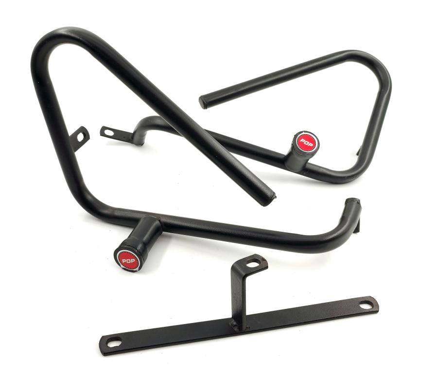 PROTETOR CARENAGEM Com PONTEIRA PRETA POP 100-110i 2007-2024 EMBUS/BR (10880)