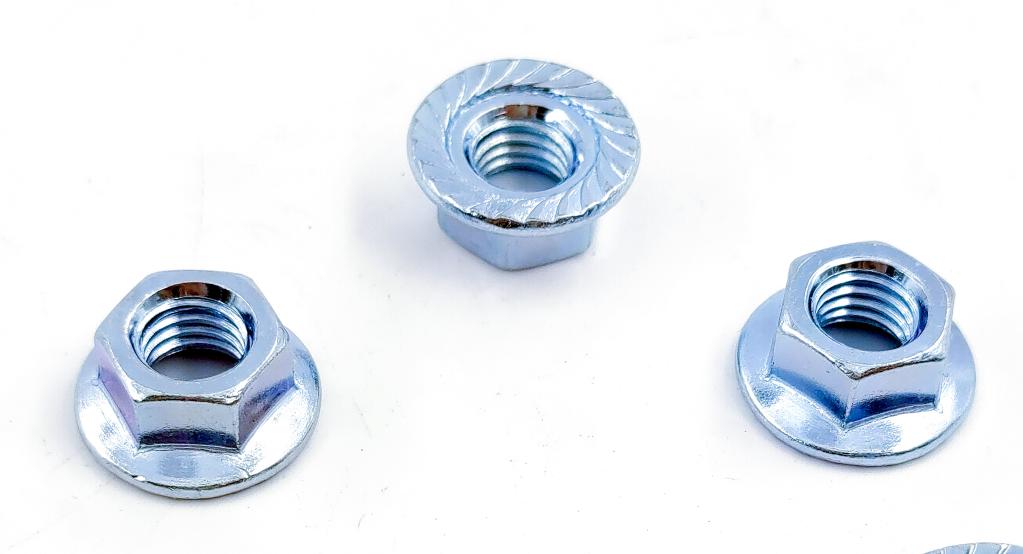 PORCA 8mm SEXTAVADO ZINCADA C/FLANGE UNIVESAL EMBUS