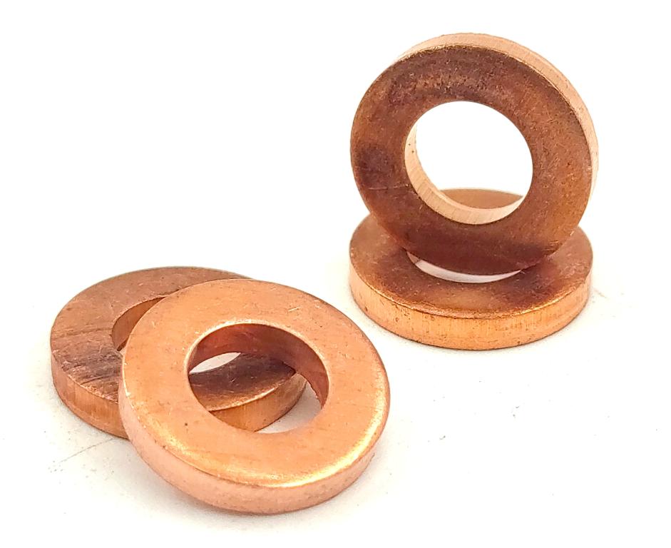 ARRUELA LISA 7MM BRONZE P/CABECOTE/TUBO OLeO BIZ 100-125/CB 300R/XRE 300 09-15 EMBUS