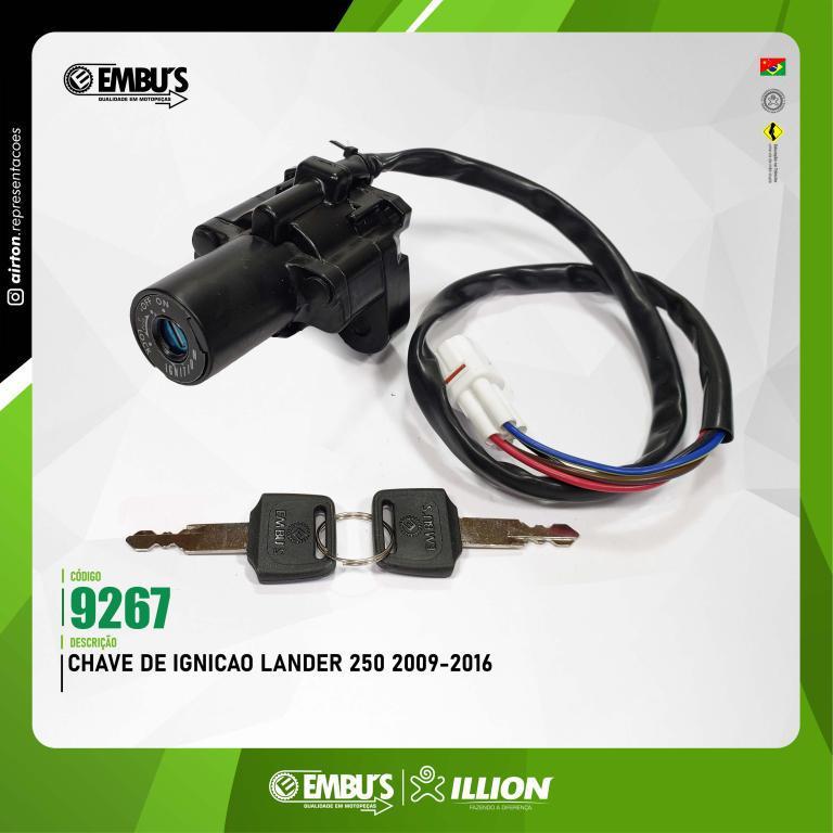 CHAVE DE IGNICAO XTZ 250 2005-2016 LANDER EMBUS