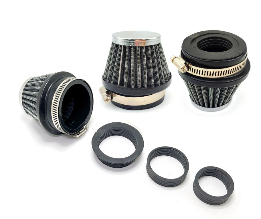 FILTRO AR ESPORTIVO TITAN/FAN/KS/ES 125-150/YBR/FA CTOR 125 MODELO CONE (4-SAIDA 33MM, 38MM, 43MM, 54 MM) LAVALVEL EMBUS