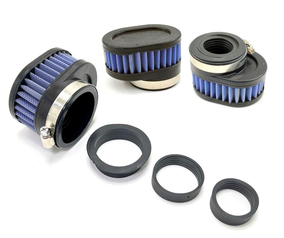 FILTRO AR ESPORTIVO TITAN/FAN/KS/ES 125-150/YBR/FA 150/YBR/FACTOR 125 MODELO OVAL (4-SAIDA 33MM, 38MM , 43MM, 54MM) LAVA