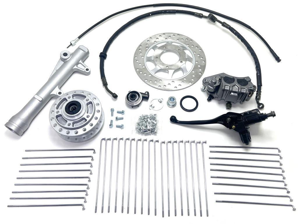 KIT FREIO DISCO DIANTEIRO POP 100-110i 07-24 (11-PECA''BURRINHO FR./CABO VELOC./ENG.VELOC./CUBO COMPL/FLEXIVEL/PINCA/GAR