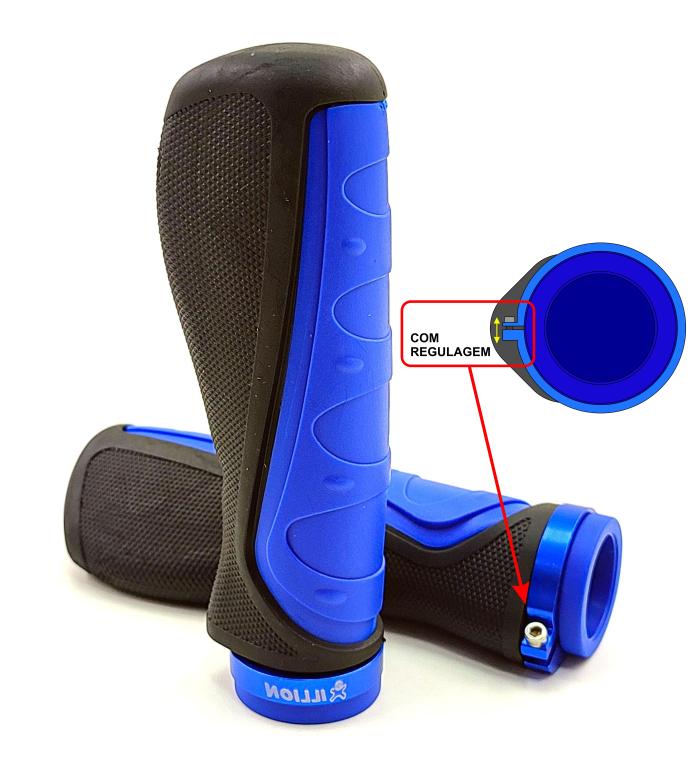 MANOPLA ERGONOMICA COM ANEL REGULAGEM AZUL COM PRE TO EMBUS