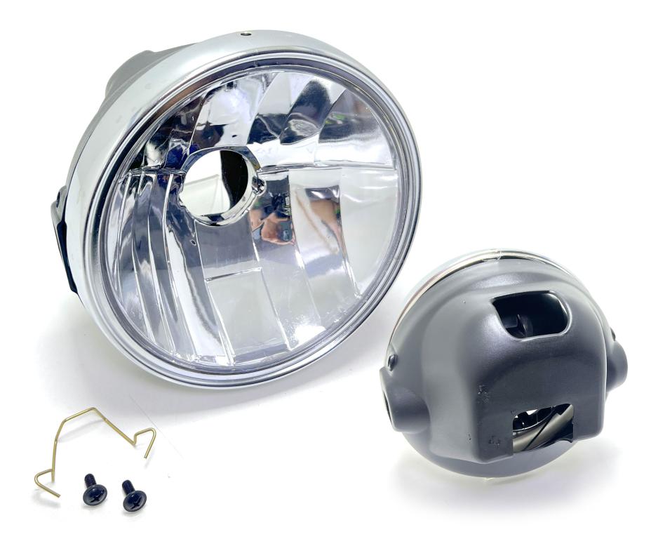 FAROL COMPLETO YBR 125 00-08/FACTOR 125 09-12 ARO CROMADO S/LAMPADA ''U1º''