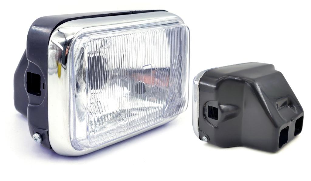 FAROL COMPLETO RDZ 125-135 ARO CROMADO P/Lampada BI-IODO
