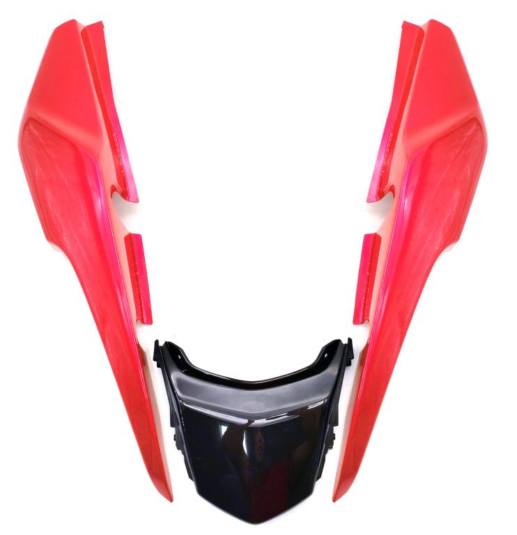 RABETA TRASEIRA FAN/START 160 2016-2023 (3-Peças) VERMELHO MAR EMBUS/BR