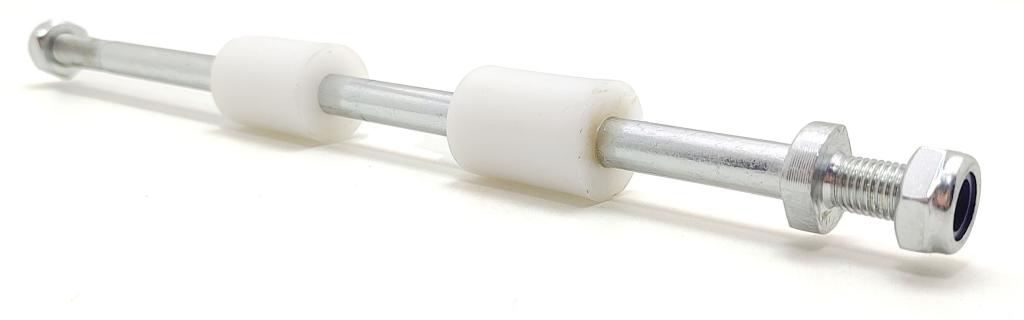 EIXO QUADRO BALANCA BIZ 125 2006-2010 C/BUCHA NYLON e PORCA EMBUS