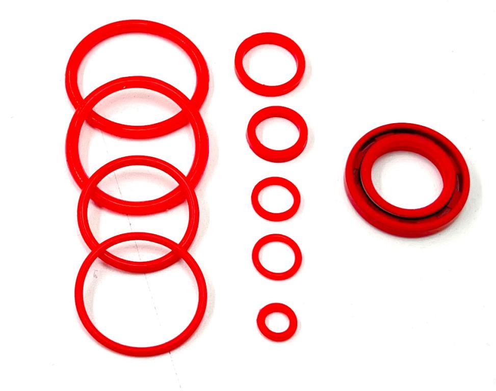 ANEL (KIT) VEDACAO E RETENTOR MESA MAGNETO BIZ 100KS 98-05/POP 100 2007-2015 10-PECAS (SILICONE) EMB