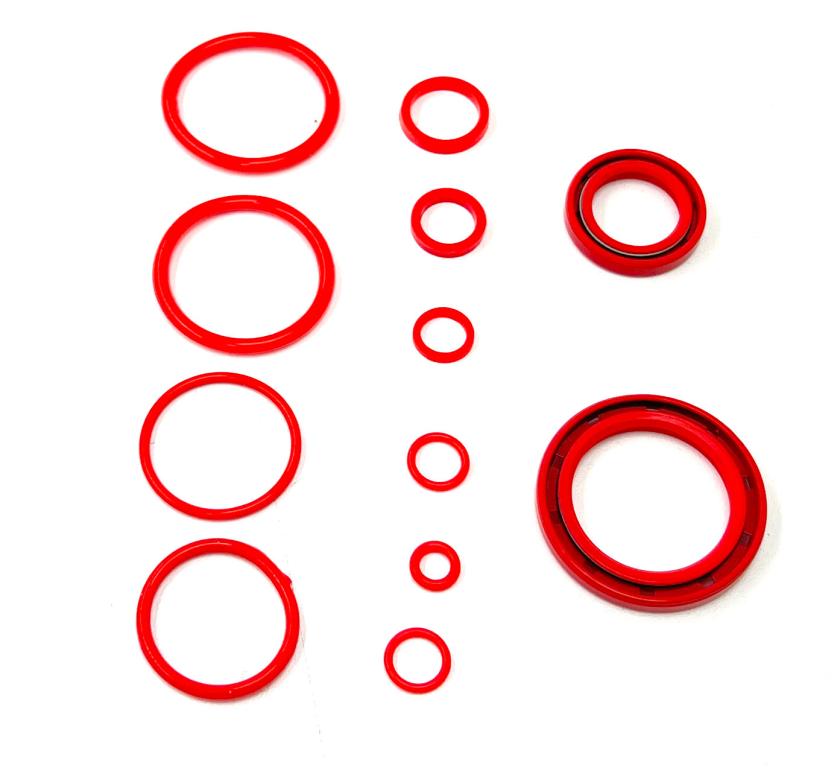 ANEL (KIT) VEDACAO E RETENTOR MESA MAGNETO BIZ 100ES 98-05 PARTIDA ELETICA 12-PEÇAS (SILICONE) EMBUS