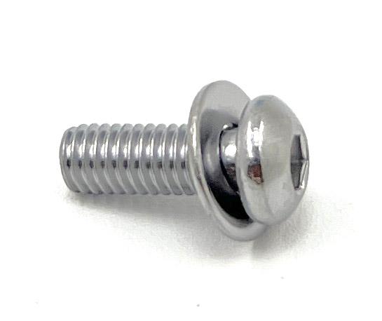 PARAFUSO ALLEN 6X16 PROTETOR ESCAPE FZ15 ABS 23-26 /FZ25 ABS 18-25 CROMADO C/ARRUELA EMBUS