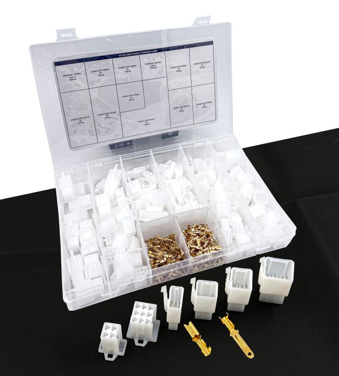 MALETA TERMINAIS E CONECTORES CHICOTES ELETRICA ME CANICA NYLON 2.8MM (500 PECAS) EMBUS