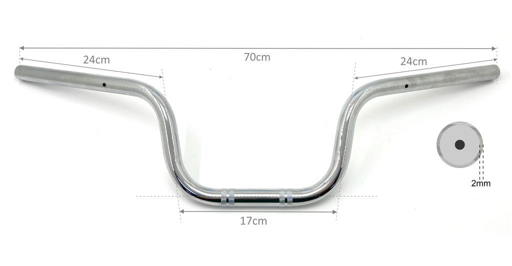 GUIDAO MOD. ORIGINAL 2,00MM COM CONTRAPESO TITAN 1 60/FAN 160/START 160 16-24/TITAN/FAN 150 04-15/GAR GO 150-160 CROMADO