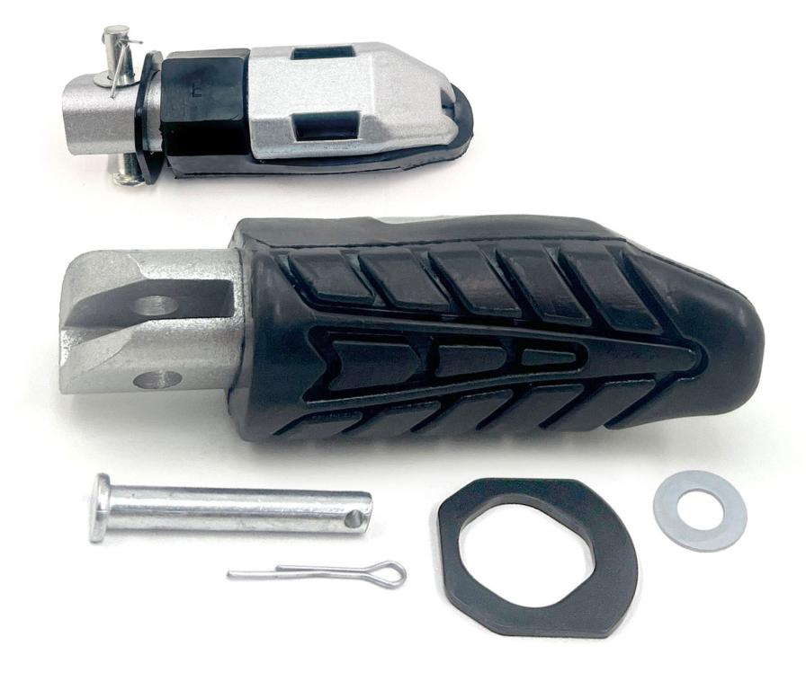 PEDALEIRA TRASEIRA COMPLETA TITAN 160/FAN 160/START 160 16-24/CB 250F 16-23 TWISTER/NXR 160 16-23 BROS PRATA ESQUERDA EM