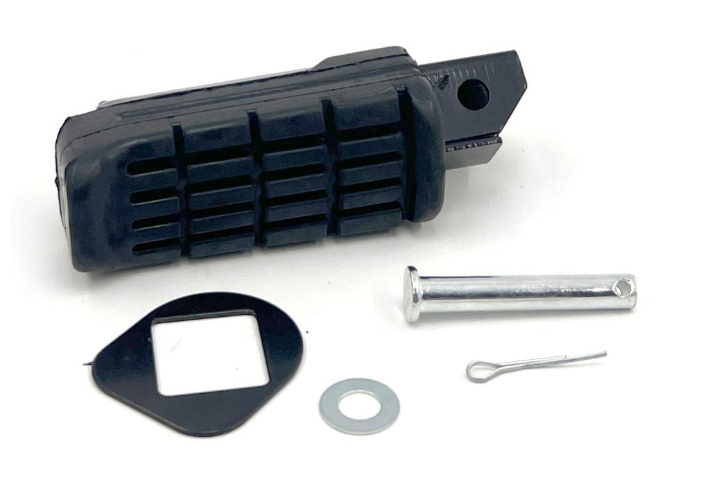 PEDALEIRA TRASEIRA COMPLETA CBX 250 01-08 TWISTER/ CBX 200 STRADA/CB 300R 09-15 ESQUERDA (PRETO) EMBU S