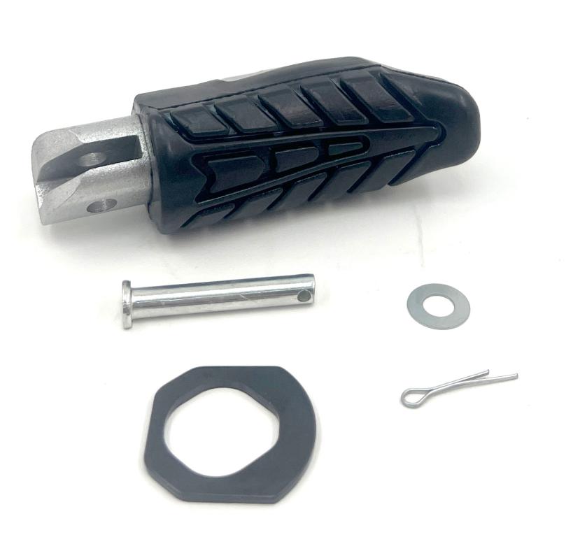 PEDALEIRA TRASEIRA COMPLETA TITAN 160/FAN 160/STAR T 160 16-24/CB 250F 16-23 TWISTER/NXR 150 16-23 BR OS ESQUERDA (PRATA