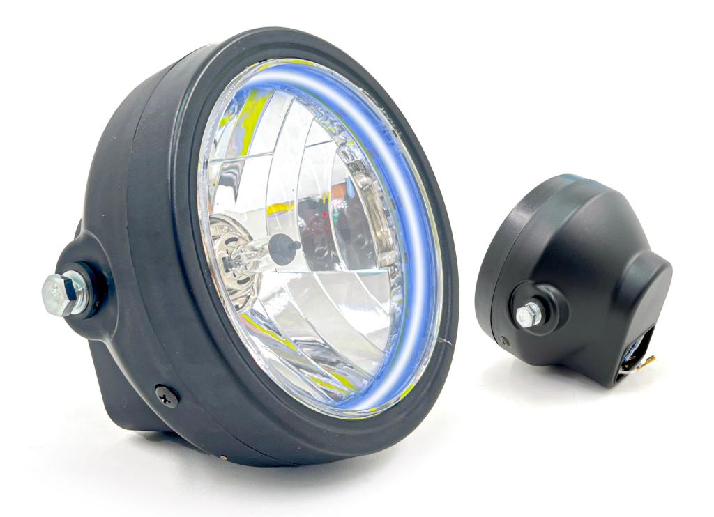 FAROL COMPLETO TITAN 2000 KS/ES/FAN 125 04-08 C/DRL (ARO METAL) EMBUS