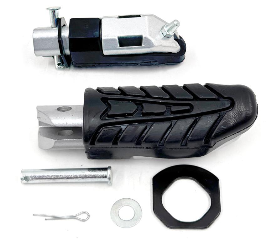 PEDALEIRA TRASEIRA COMPLETA TITAN 160/FAN 160/START 160 16-24/CB 250F 16-23 TWISTER/NXR 160 16-23 BROS PRATA DIREITA C/P