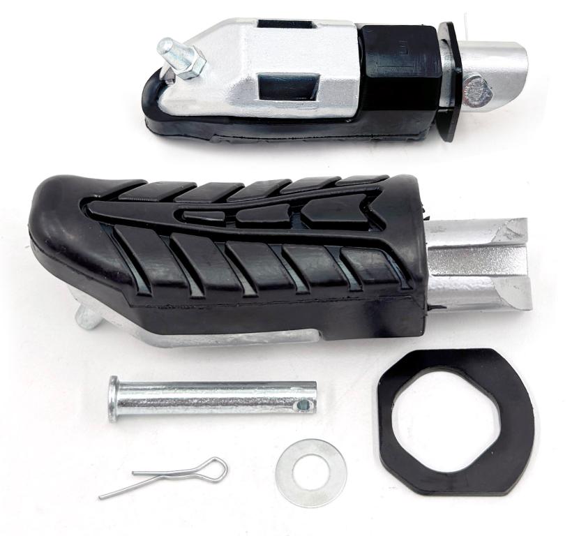 PEDALEIRA TRASEIRA COMPLETA TITAN 160/FAN 160/START 160 16-24/CB 250F 16-23 TWISTER/NXR 160 16-23 BROS PRATA ESQUERDA C/