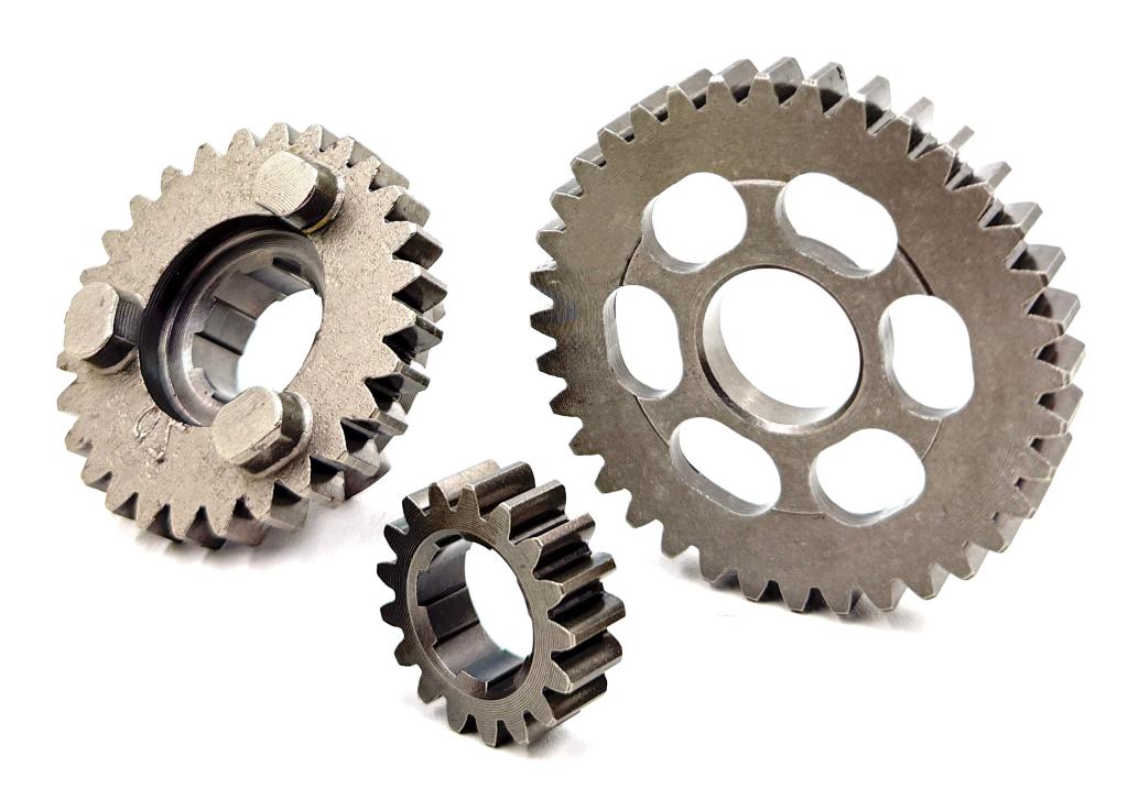 ENGRENAGEM 3A TERCEIRA MACHA TITAN 125 95-99/TITAN 125 00-04/FAN 125 05-08 (KIT 3PECAS 36D, 28D, 17D) ''U1º''