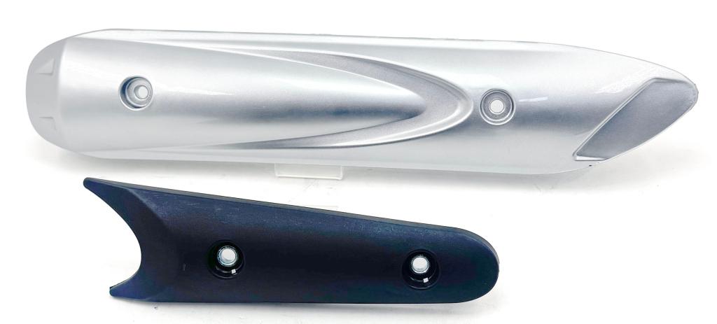 PROTETOR ESCAPE CRYPTON 115 09-15 PRETO+PRATA (KIT 2 PECAS) (POLIPROPILENO) EMBUS