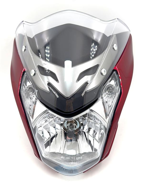 FAROL LED COMPLETO SUZUKI HAOJUE DK 160 2025-2026 VERMELHA C/CARENAGEM EMBUS NOVIDADE